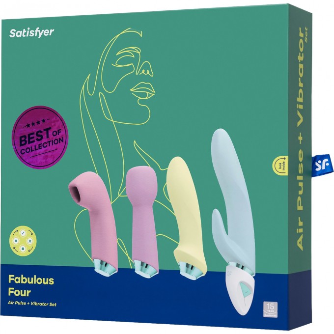 Набор вибраторов SATISFYER Fabulous Four, силикон, ассорти J2018-180A Набор вибраторов SATISFYER Fabulous Four, силикон, ассорти J2018-180A